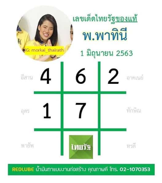 หวยหนังสือพิมพ์ หวยไทยรัฐ-010663