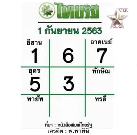 หวยหนังสือพิมพ์ หวยไทยรัฐ-010963